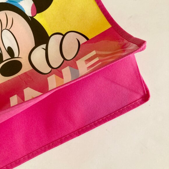 Disney Minnie Mouse Shopper Tote Bag Grocery Beach Shopping Bow Dots Pink - Picture 8 of 9